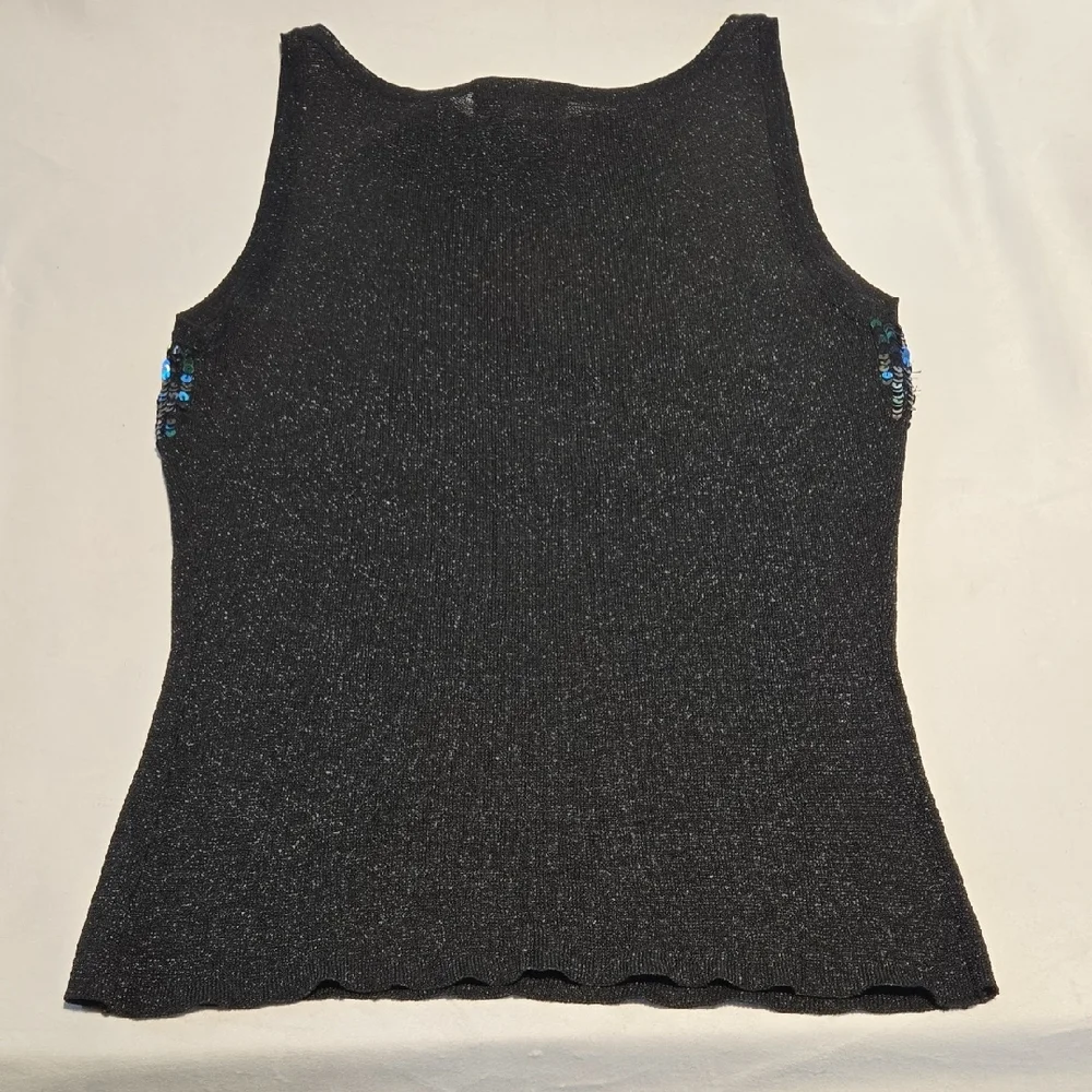 Vintage Passport Black Sequin Tank Top - Picture 5 of 10